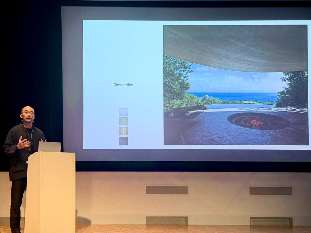 Steven Chu氏による〈Sound of Rain〉プレゼンテーションの様子 Photo: team tecture mag