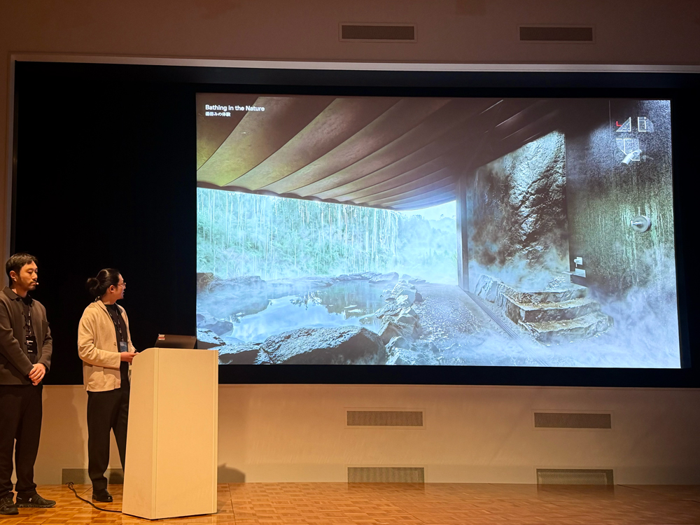 〈Echo of the Mountain〉プレゼンテーションの様子（優秀賞に入賞）