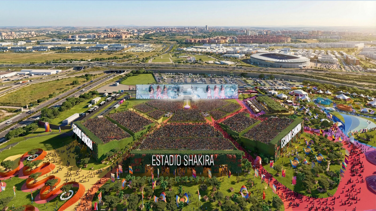 スタジアム（た行）バラ売り可能 BIGがマドリードの公園に手がける仮設スタジアム〈シャキーラ