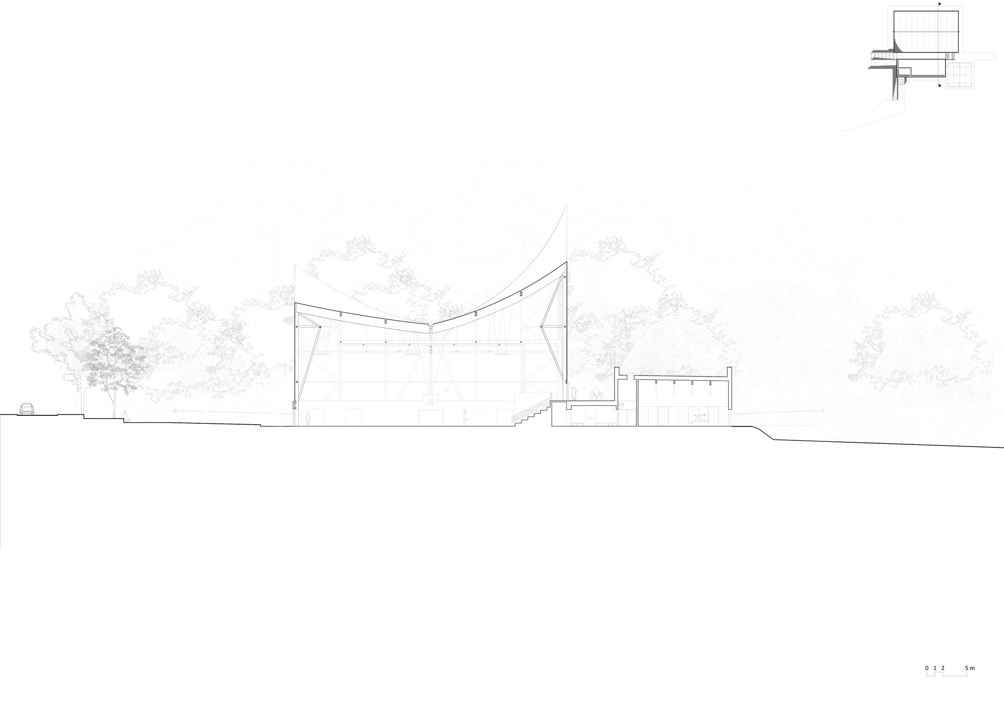 〈マリー＝ジョゼ・ペレック＆ジョセフィン・ベイカー スポーツ・文化センター（Sports and Culture Center Marie-Jose Perec and Josephine Baker）〉Onze04 アーキテクツ（Onze04 Architectes）