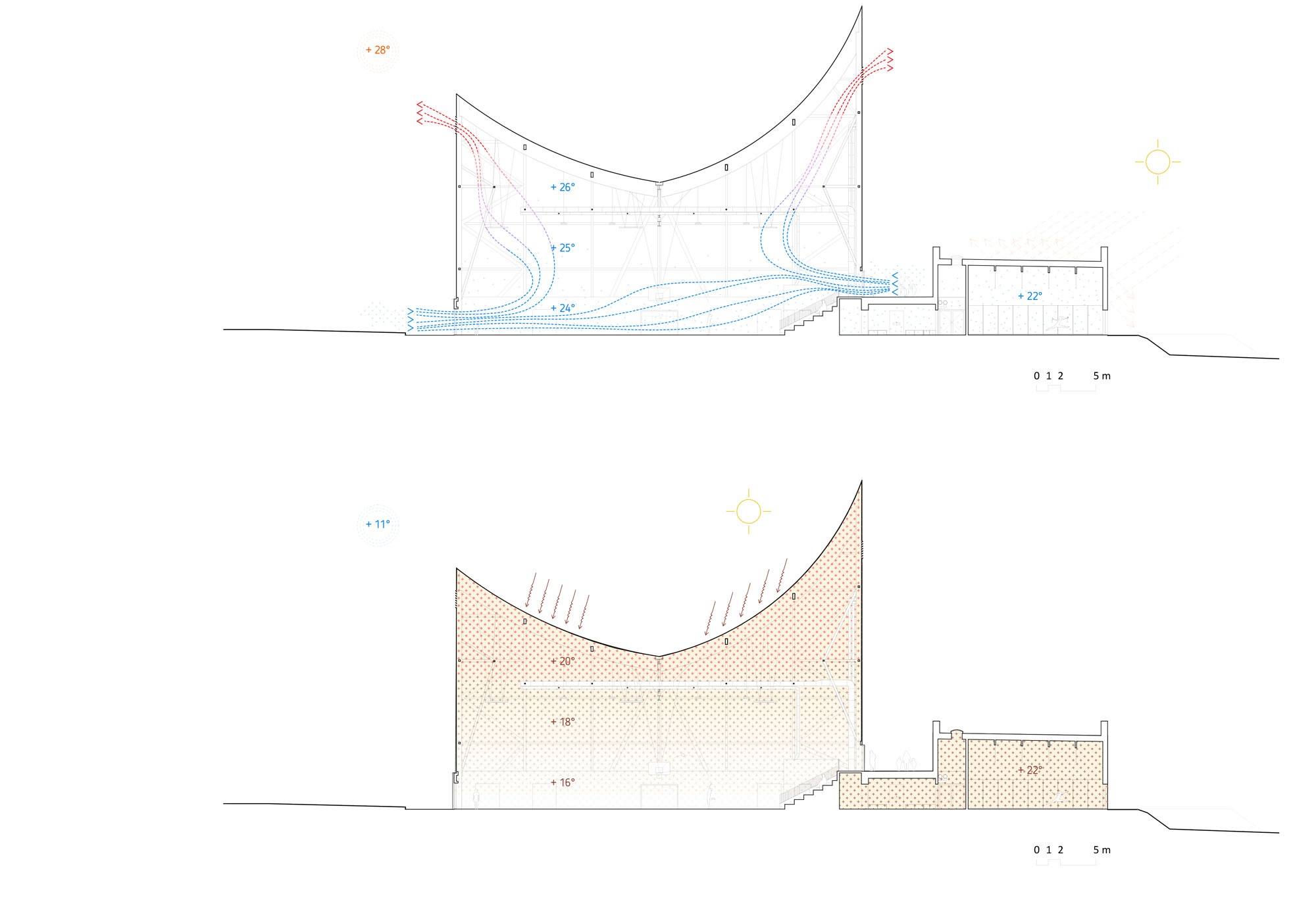 〈マリー＝ジョゼ・ペレック＆ジョセフィン・ベイカー スポーツ・文化センター（Sports and Culture Center Marie-Jose Perec and Josephine Baker）〉Onze04 アーキテクツ（Onze04 Architectes）