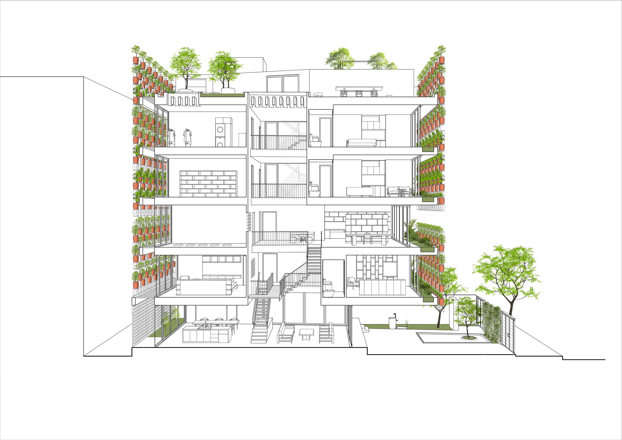 〈フライング・ベジテーション（Flying Vegetation）〉H&Pアーキテクツ（H&P Architects）