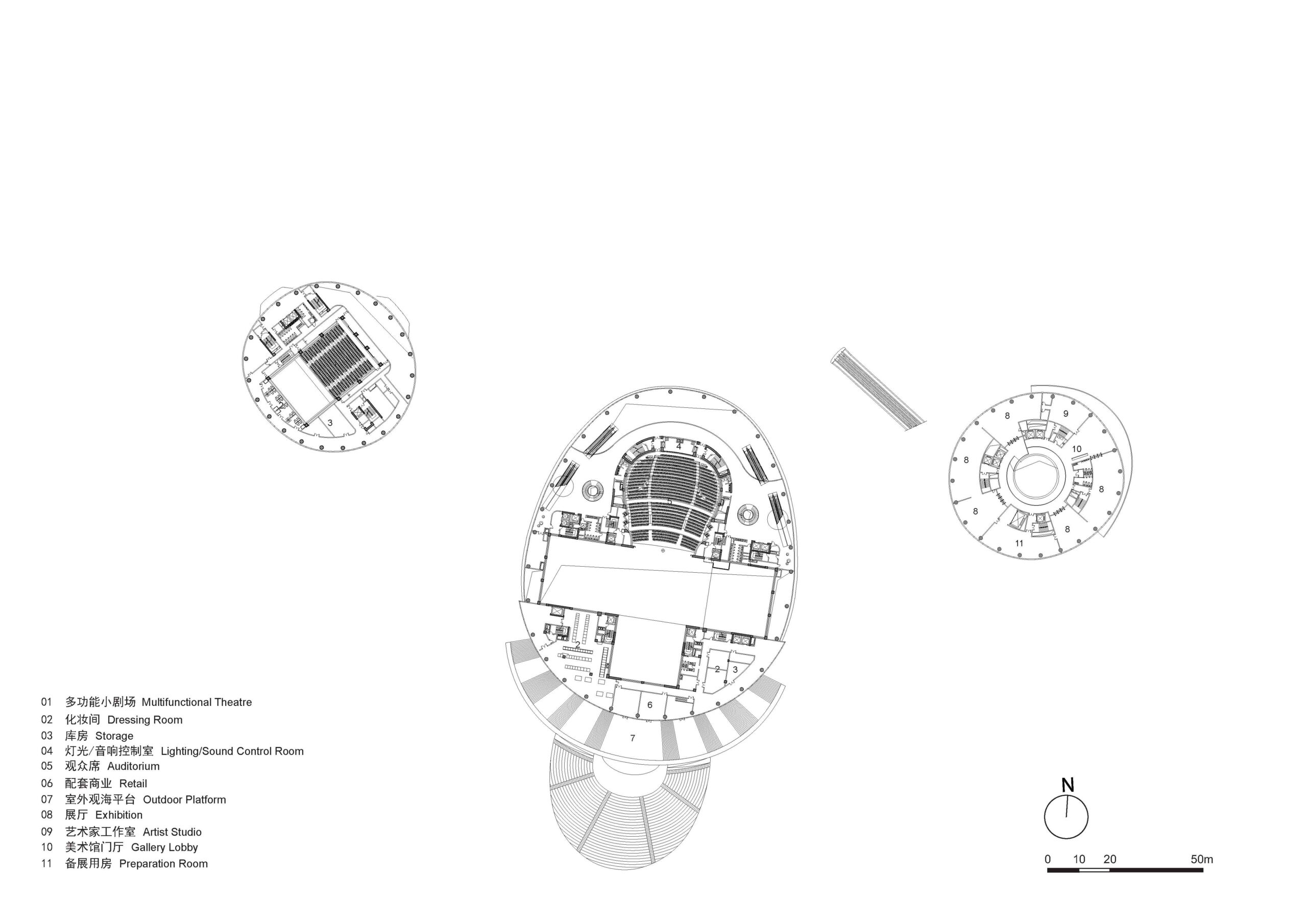 〈湛江文化センター（Zhanjiang Cultural Center）〉HPP Architekten