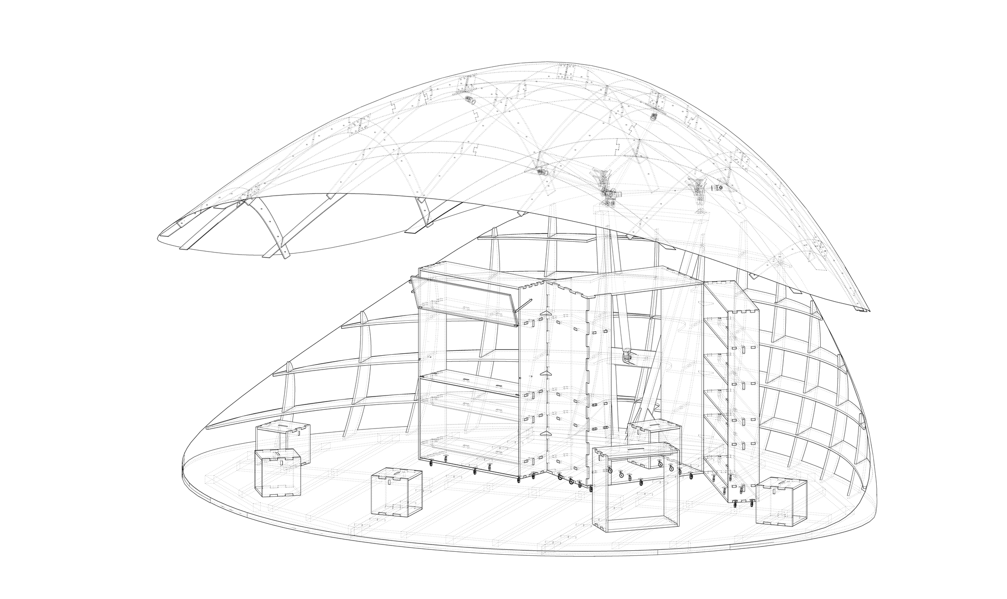 〈シェル・ブック・パビリオン（Shell Book Pavilion）〉LUOスタジオ（LUO studio）