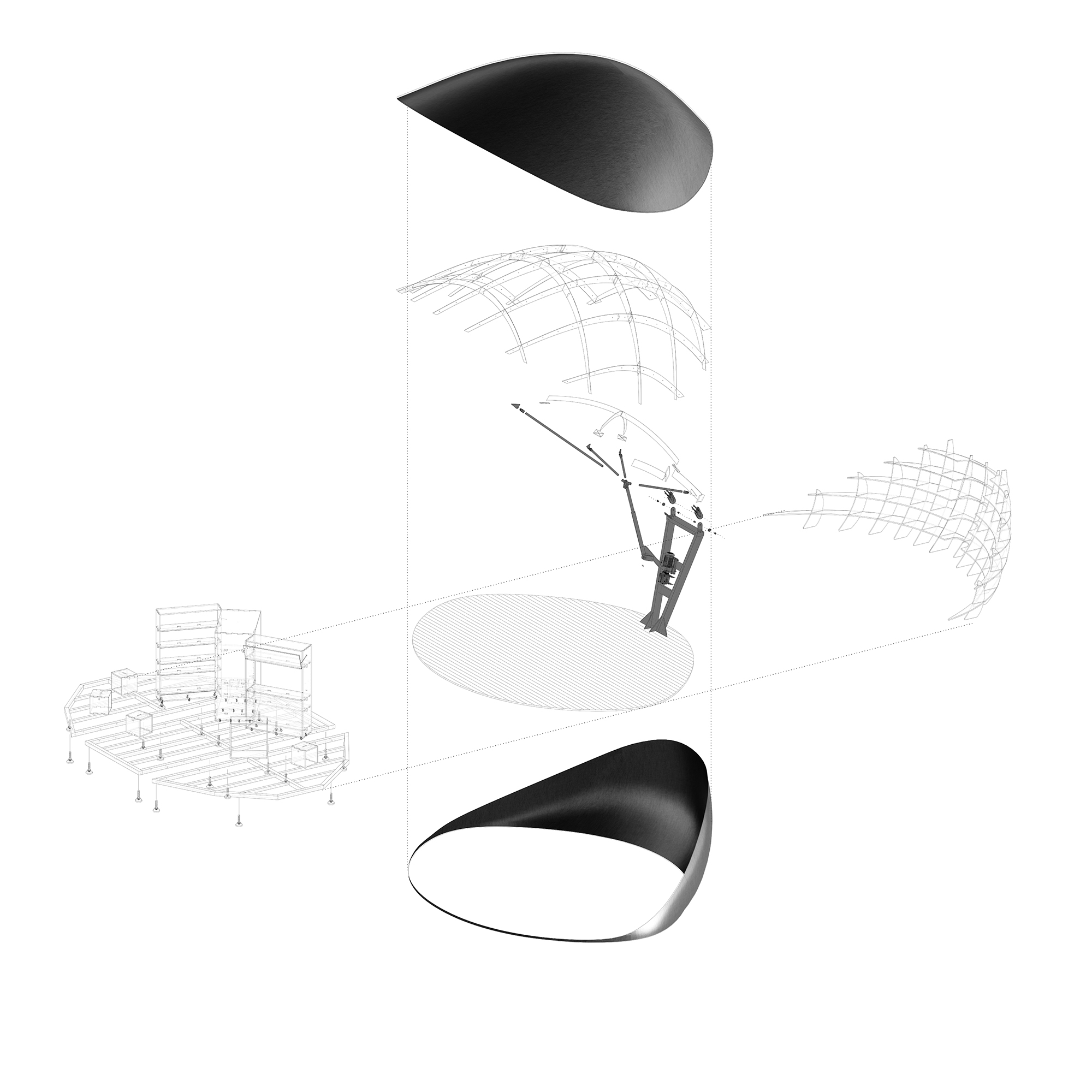 〈シェル・ブック・パビリオン（Shell Book Pavilion）〉LUOスタジオ（LUO studio）