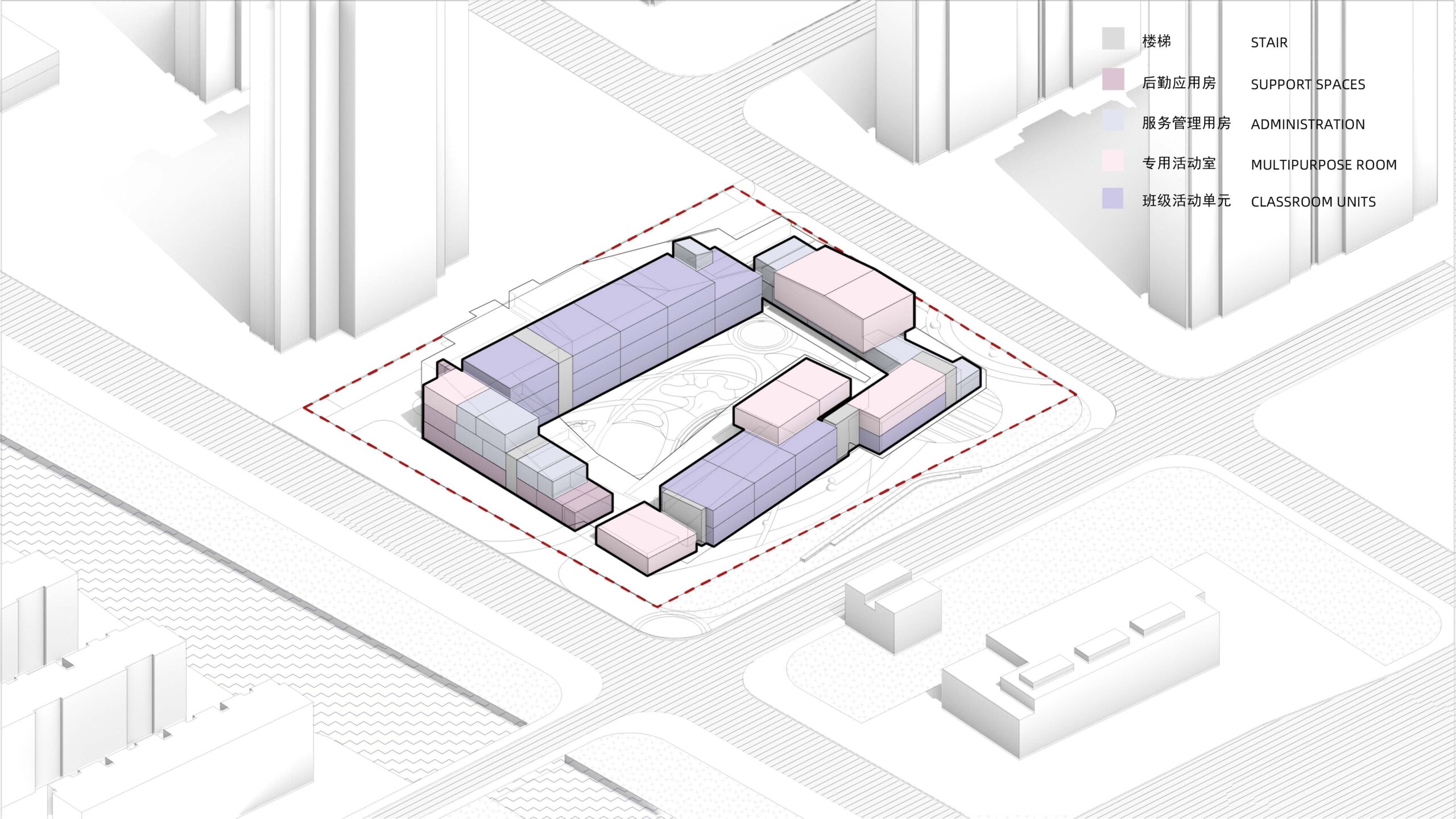 〈ブロック幼稚園(Block Kindergarten)〉SoBA(Soft Build Architects)