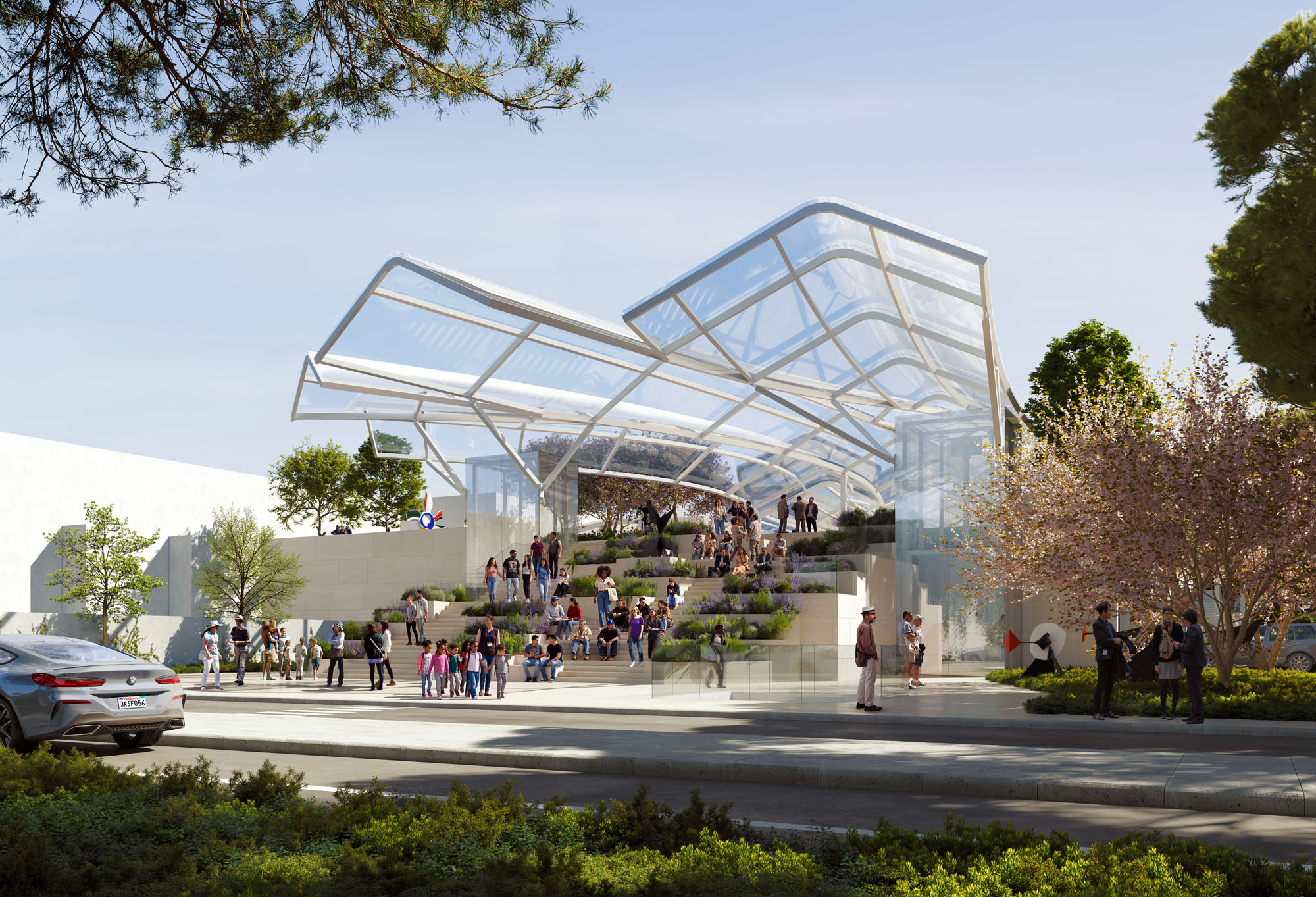 〈ゲッティ・センター（Getty Center）〉ゲーリー・パートナーズ（Gehry Partners）、ホワイ・アーキテクチャー（WHY Architecture）、オリン（OLIN）