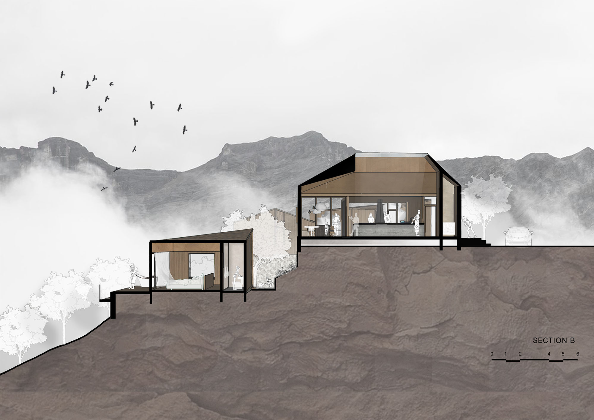 〈ウッド・キャビン（The Wood Cabin）〉S.O.S アーキテクツ（S.O.S Architects）