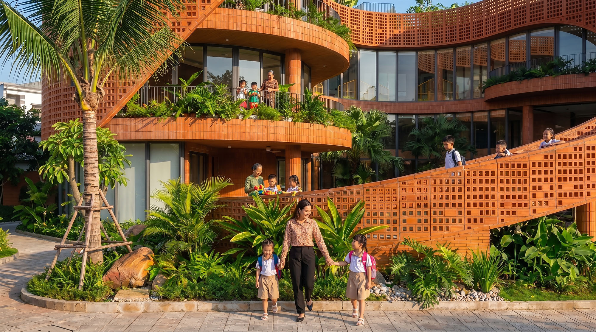 〈ジャライ幼稚園（Gia Lai Kindergarten）〉H2アーキテクツ（H2 Architects）