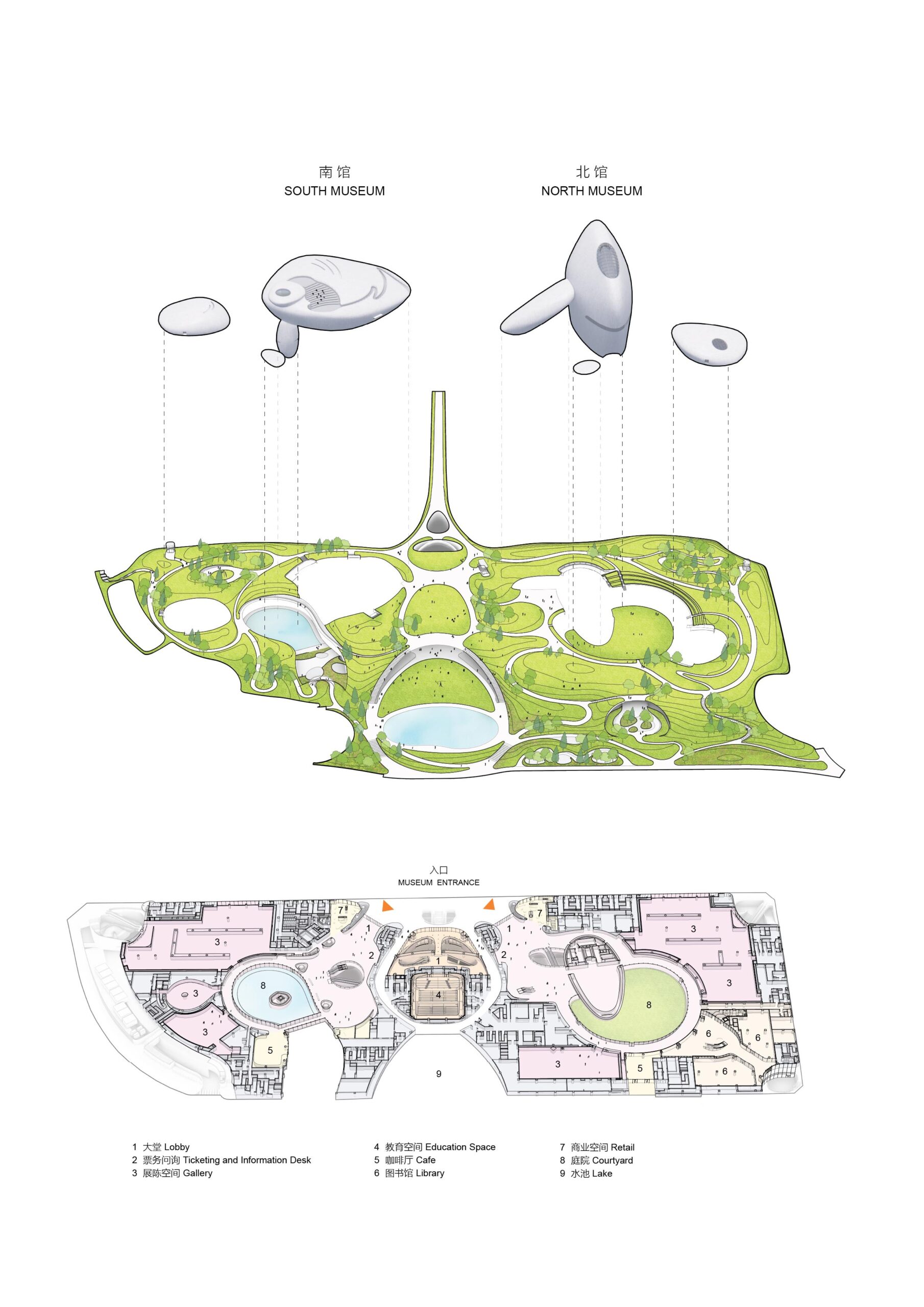〈深圳湾文化広場(Shenzhen Bay Culture Square)〉MADアーキテクツ