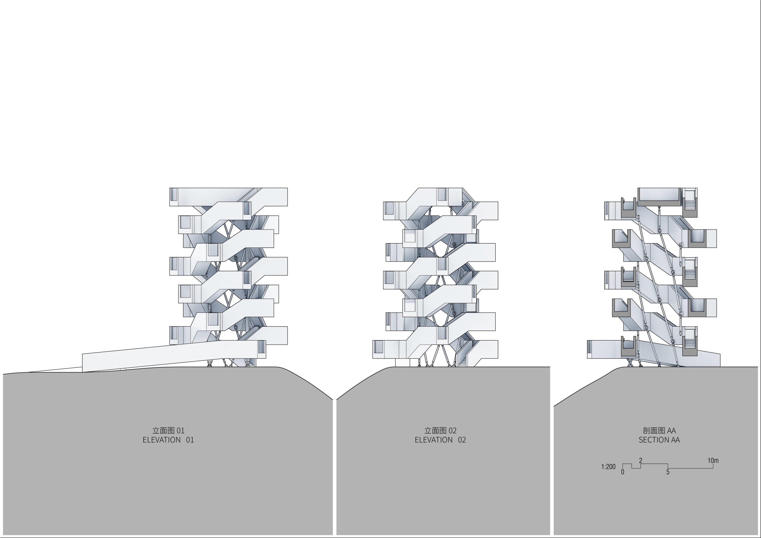 〈陳湖渡り鳥観察塔（Chenhu Migratory Bird Observation Tower）〉相南建築事務所（Xiang Architects）