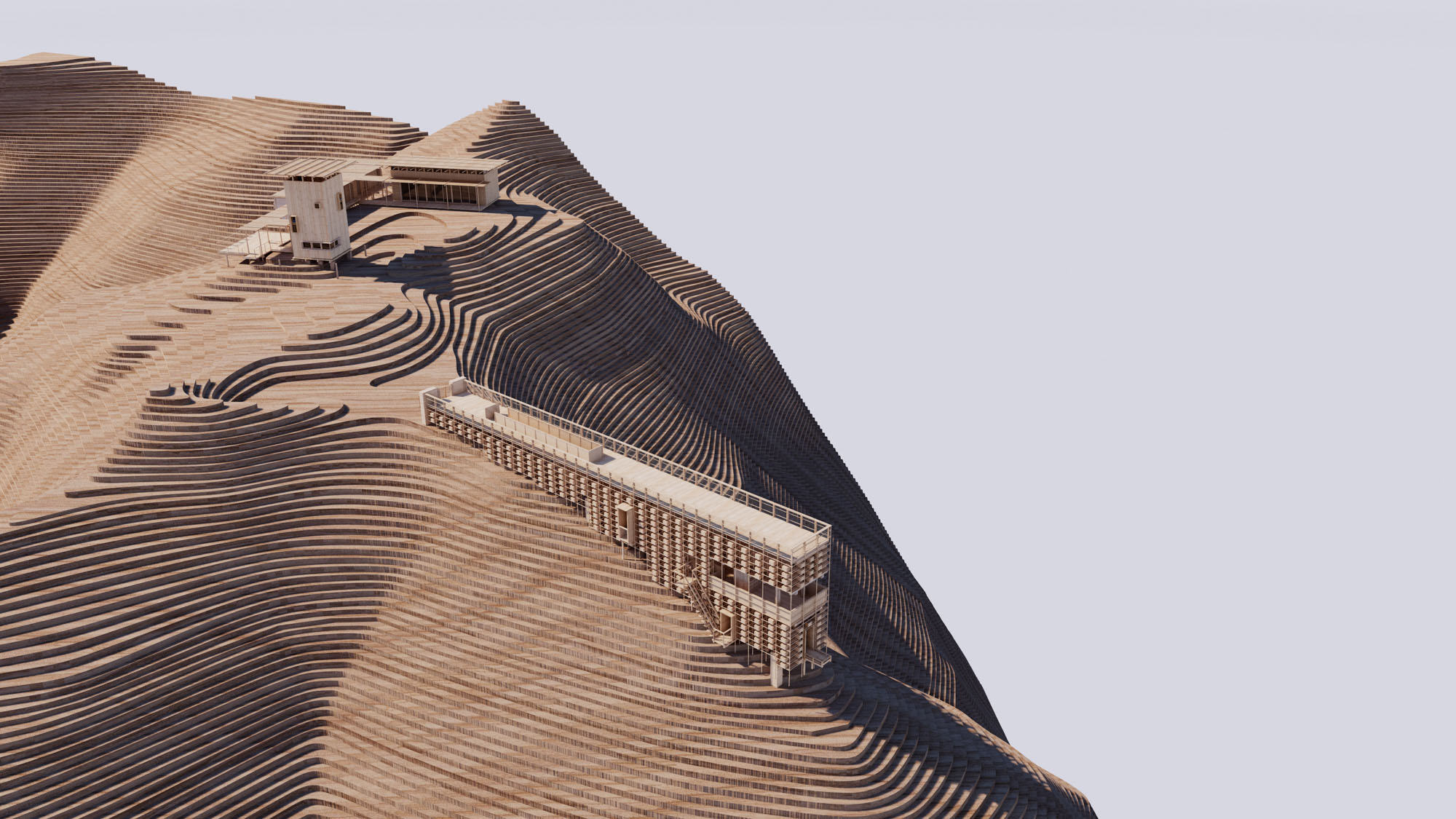 〈黄蜂岩キャンプ場ビジターセンター(Visitor Center of Huangfengyan Camping Park)〉象界設計機構(XJ DesignAgency)