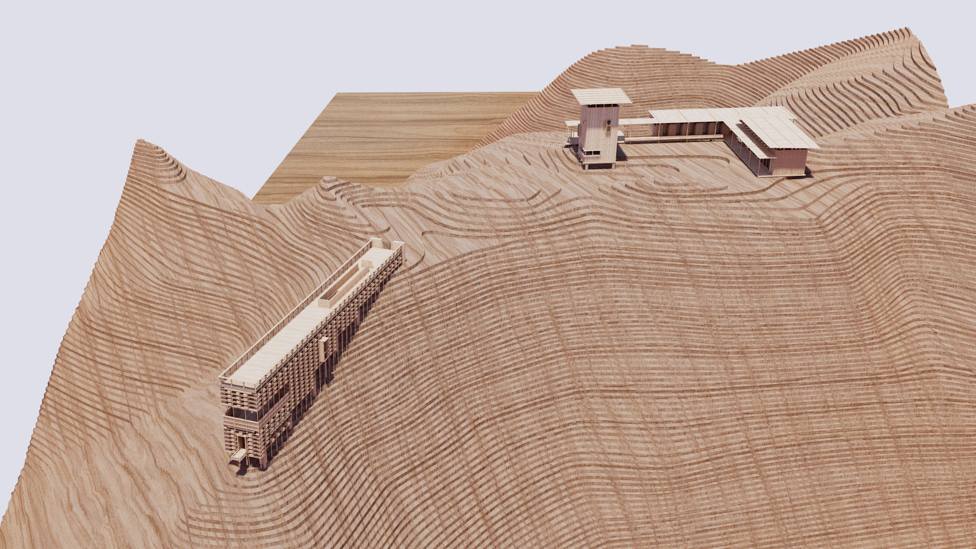 〈黄蜂岩キャンプ場ビジターセンター(Visitor Center of Huangfengyan Camping Park)〉象界設計機構(XJ DesignAgency)