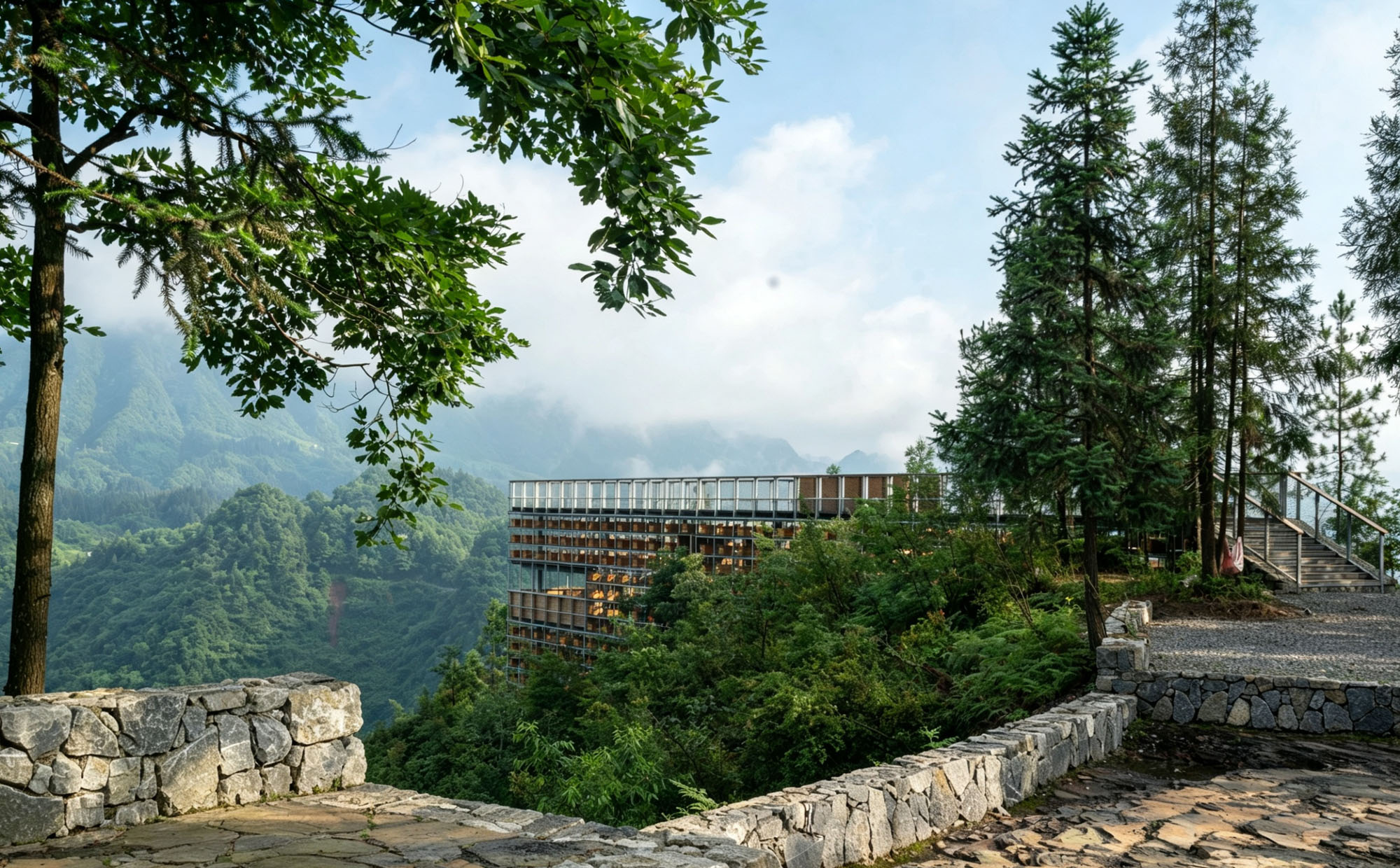 〈黄蜂岩キャンプ場ビジターセンター(Visitor Center of Huangfengyan Camping Park)〉象界設計機構(XJ DesignAgency)