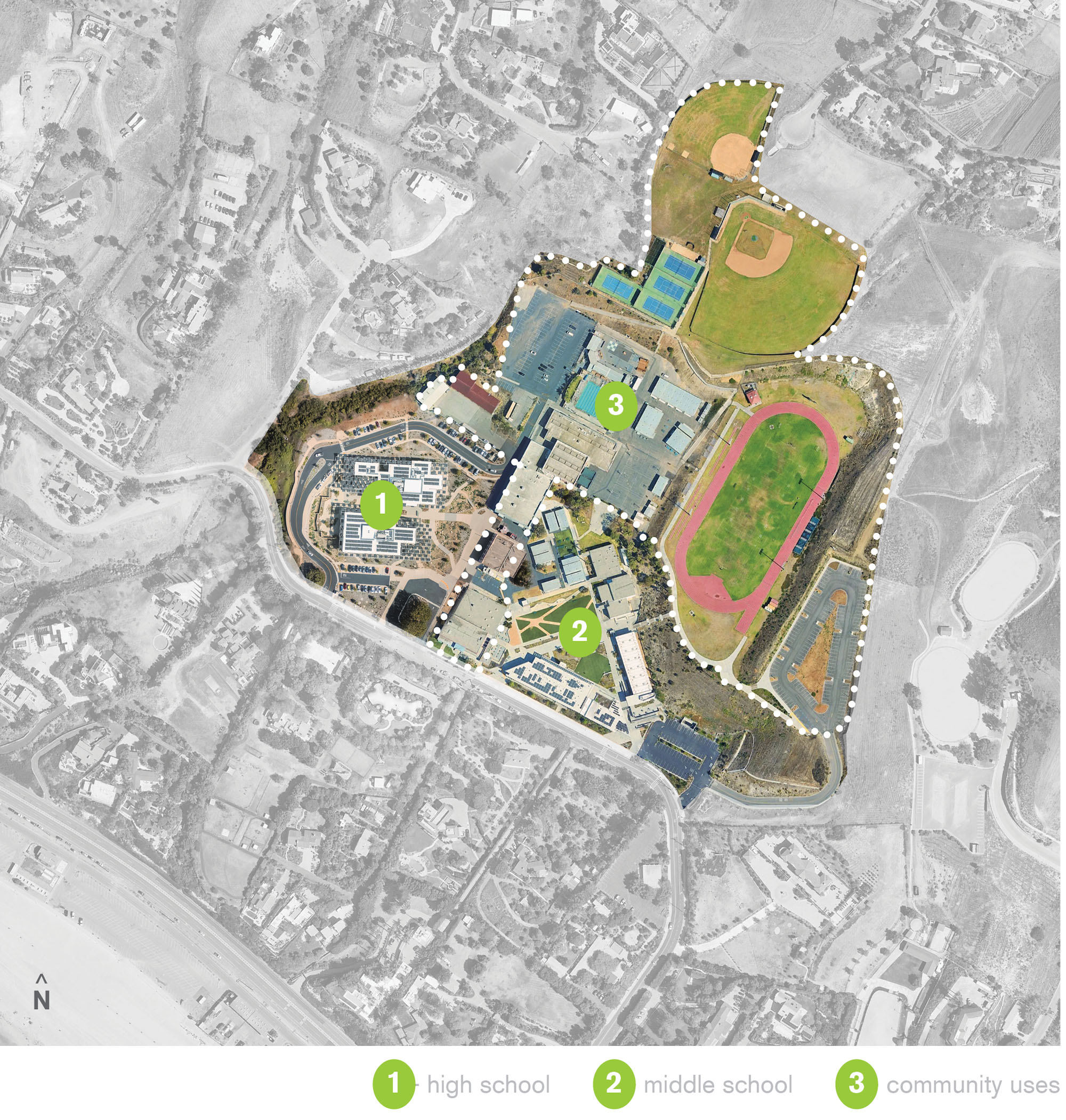 〈マリブ・ハイスクール(Malibu High School)〉コニング・アイゼンバーグ・アーキテクチャ(Koning Eizenberg Architecture)