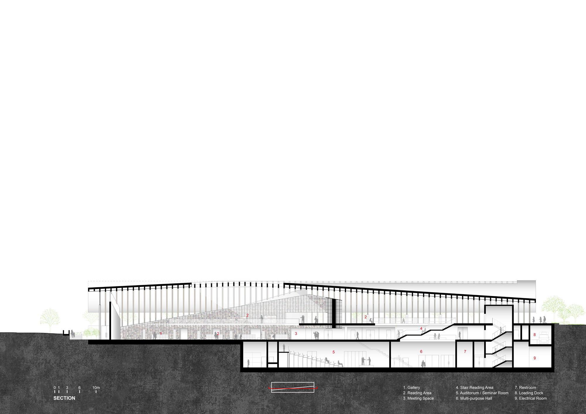 〈コチャン・ファン・ユンソク図書館 _ Under the Tree(Gochang Hwang Yunseok Library _ Under the Tree)〉ユ・ヒョンジュン+パートナーズ(Hyunjoon Yoo + Partners)
