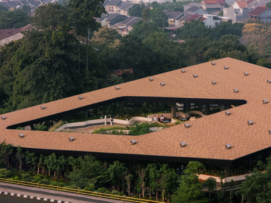RAD+arがインドネシアに手がけた、庭園を包む巨大なキャノピーが都市の余白を生み出す商業施設〈ミッテ・オブリーク・ガーデン〉