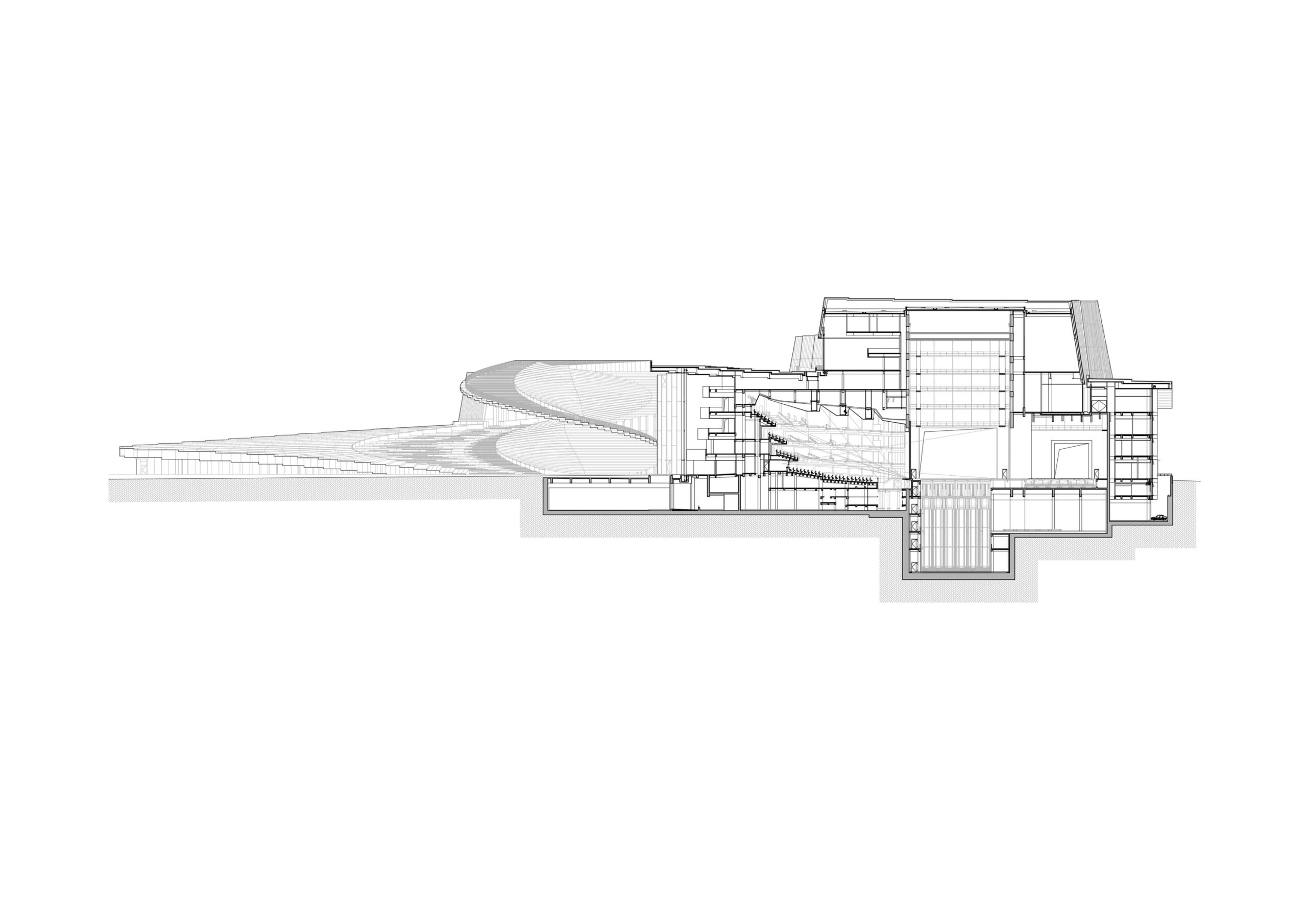 〈上海グランドオペラハウス（Shanghai Grand Opera House）〉スノヘッタ（Snøhetta）