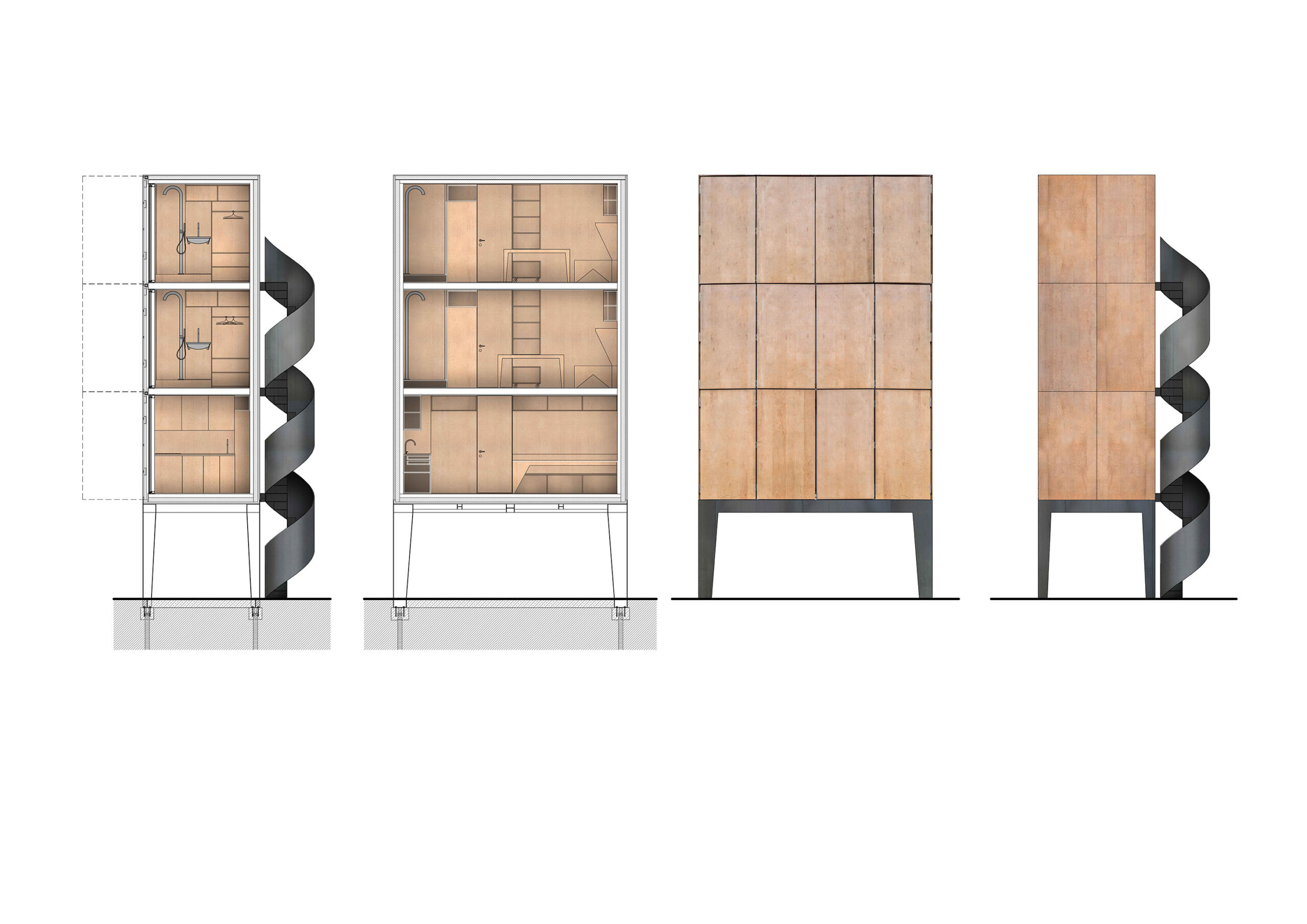 〈ワードローブ・ハウス(Wardrobe House)〉シェプカ・アーキテクツ(ŠÉPKA ARCHITEKTI)