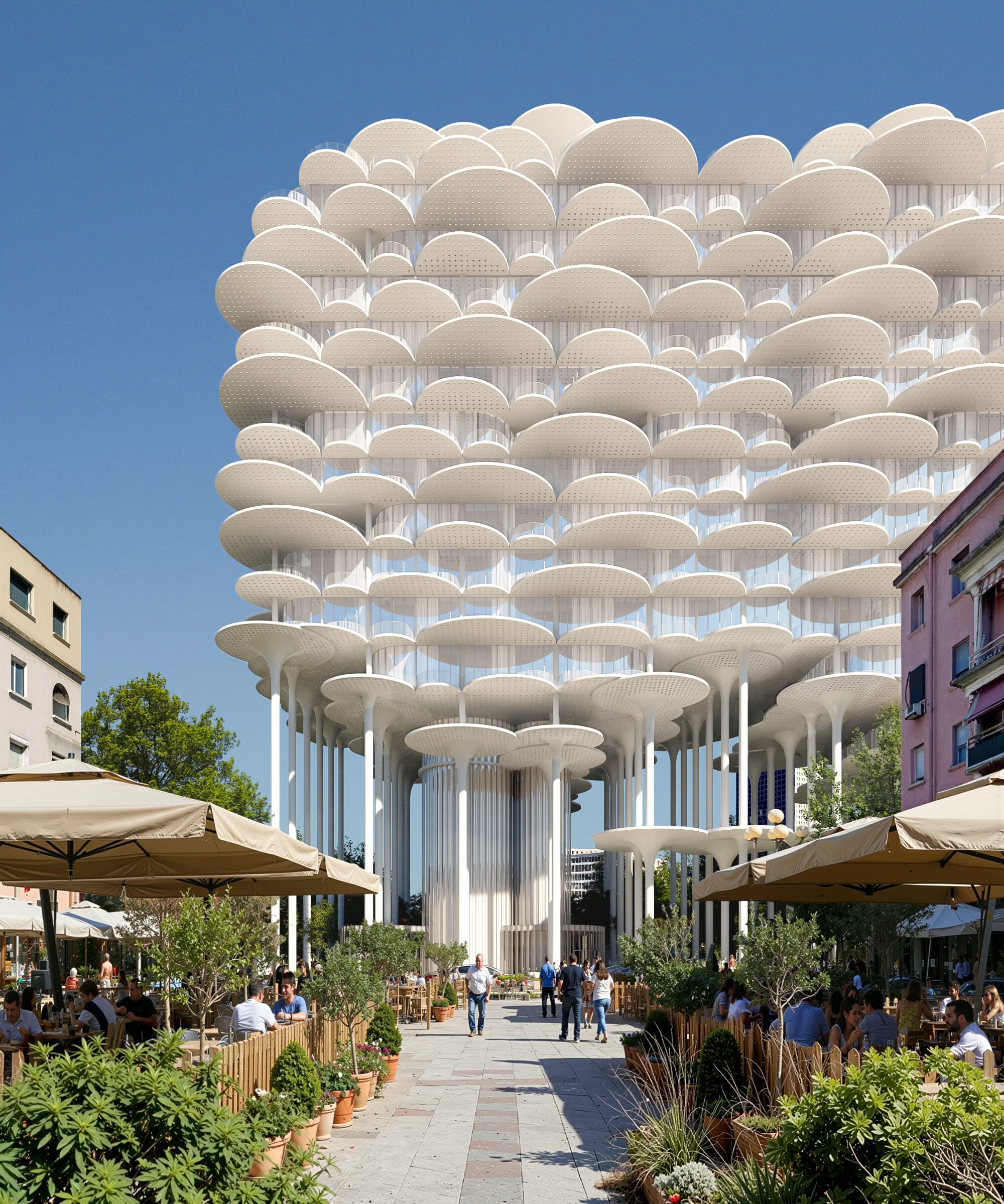 〈ティラナ・ファウンテン・プラザ（Tirana Fountain Plaza）〉、ビャルケ・インゲルス（Bjarke Ingels）、BIG（Bjarke Ingels Group）